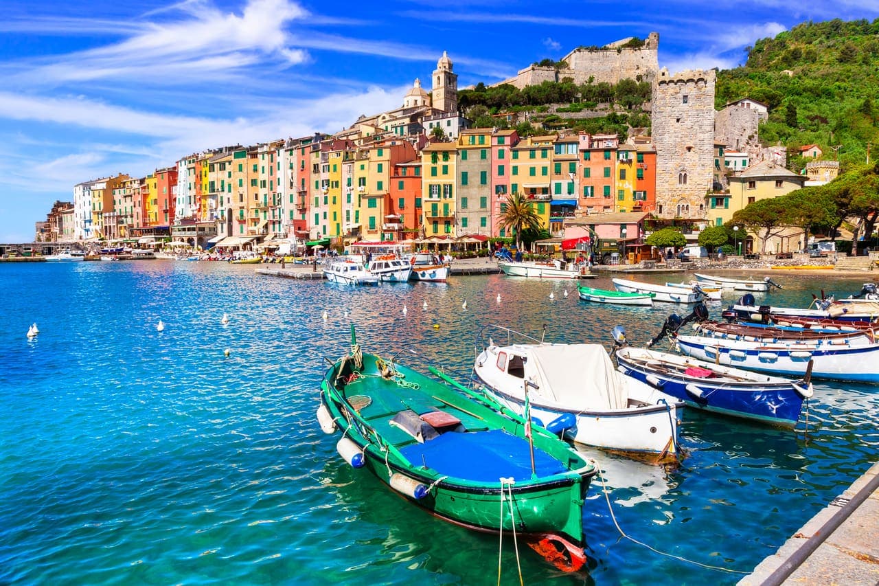 Colourful harbour of Portovenere near La Spezia