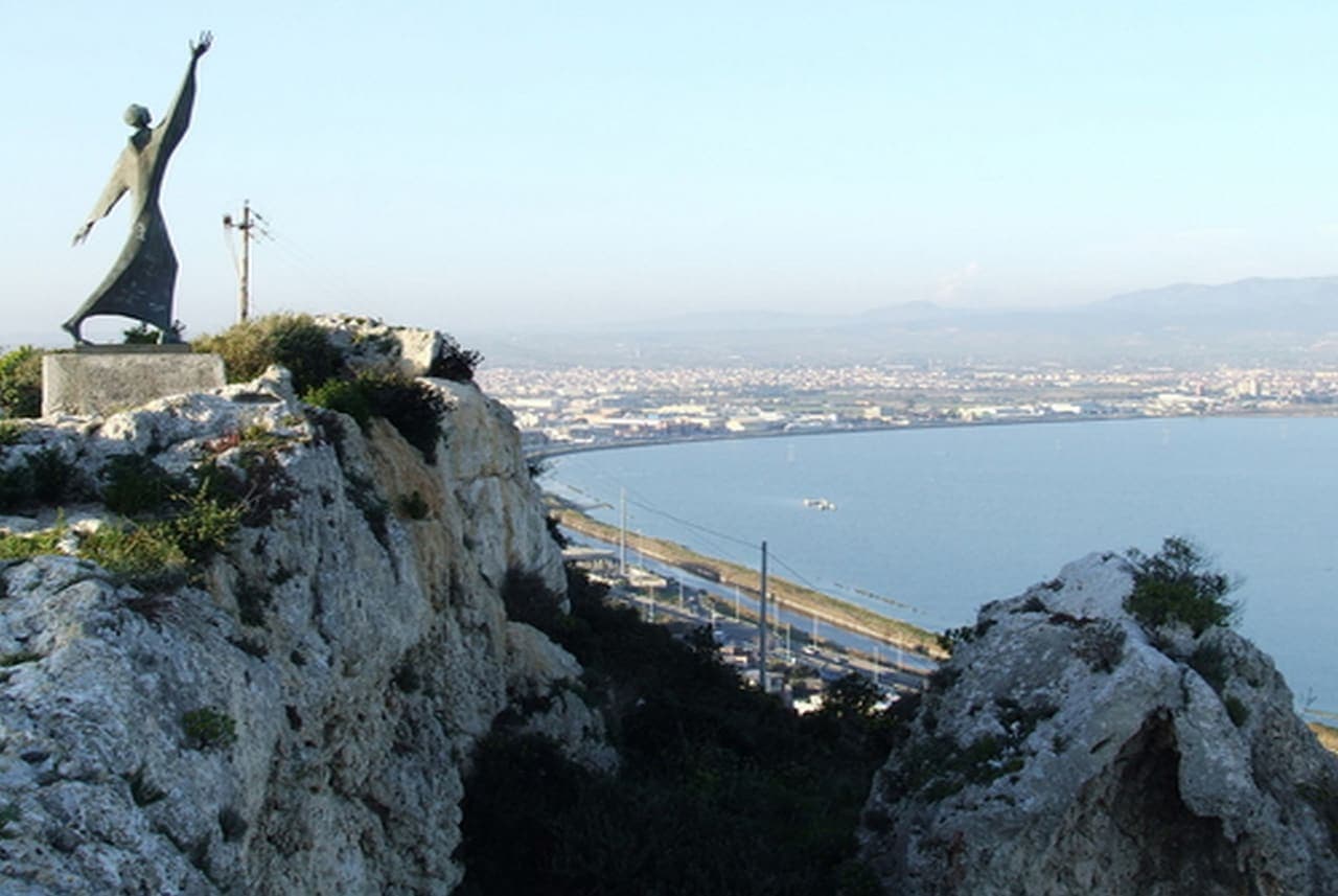 Cagliari bay from the Devil's Saddle viewpoint, Sardinia